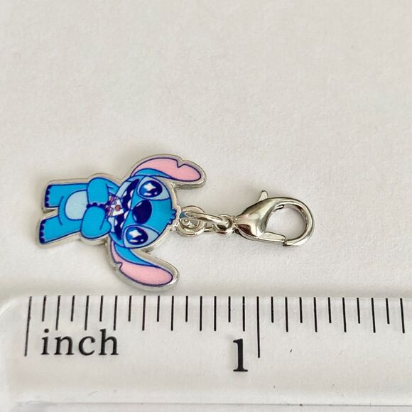 Vintage Disney Lilo & Stitch Zipper Pull Bag Clip On Charm Aulani Ice Cream Cone - Picture 6 of 6